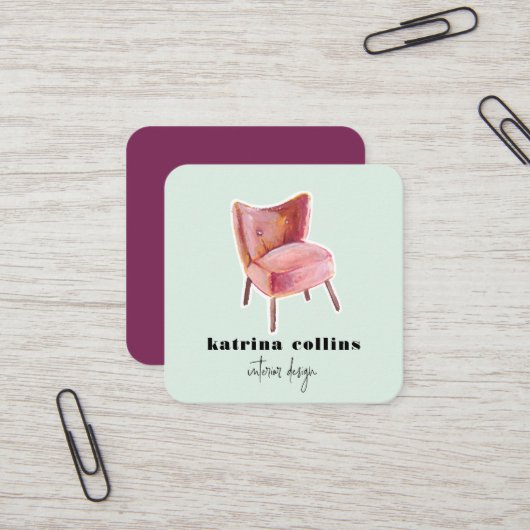 voorzitters | Interne ontwerpkaarten Vierkante Visitekaartje (Voorkant / Achterkant in situ)