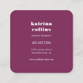 voorzitters | Interne ontwerpkaarten Vierkante Visitekaartje (Achterkant)