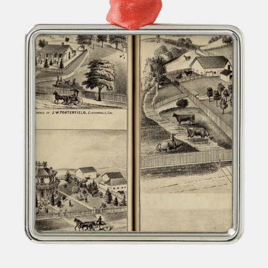 Voorzitters van DG Heald, JM Bowles Metalen Ornament (Voorkant)