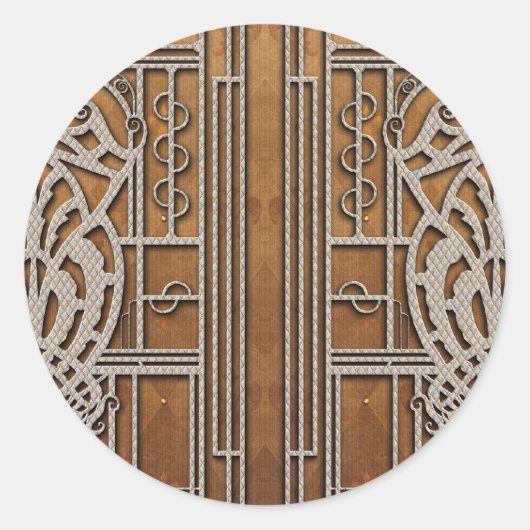 VOORZORG: FLEUR DE LIS RONDE STICKER (Voorkant)