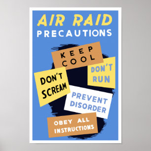 Voorzorgsmaatregelen voor luchtvervoer — WWII Poster