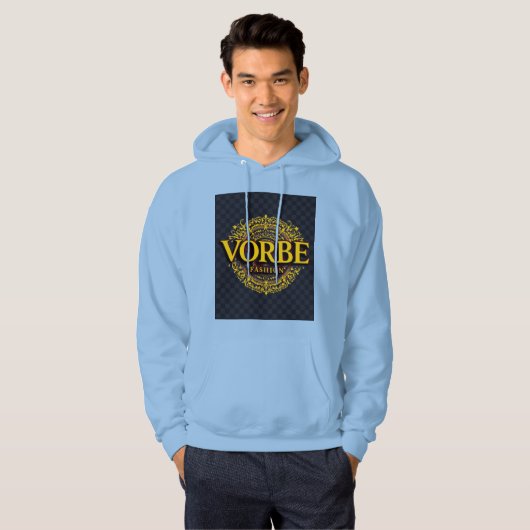 VORBE Mode Gold Monogram Mannen Hoodie (Voorkant volledig)