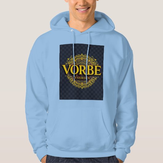 VORBE Mode Gold Monogram Mannen Hoodie (Voorkant)