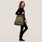 VORBE Mode Premium Gold Monogram Canvas tas (Op model)
