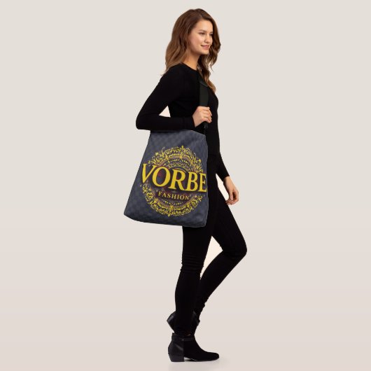 VORBE Mode Premium Gold Monogram Canvas tas (Op model)