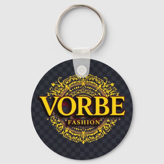 VORBE Mode Signature Gold Monogram Sleutelhanger (Voorkant)