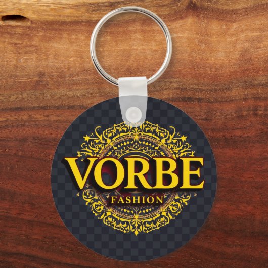 VORBE Mode Signature Gold Monogram Sleutelhanger (Achterkant)