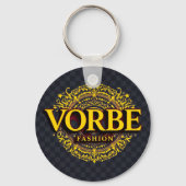 VORBE Mode Signature Gold Monogram Sleutelhanger (Achterkant)