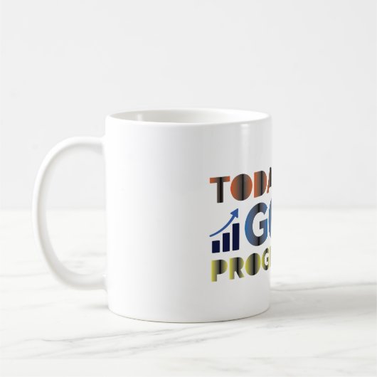 Vorderingen van het doel van vandaag koffiemok (Links)