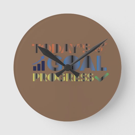Vorderingen van het doel van vandaag ronde klok (Voorkant)
