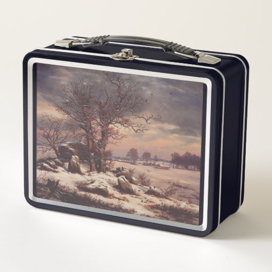 Vordingborg in de winter door J.C. Dahl Fine Art (Voorkant)