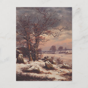 Vordingborg in de winter door J.C. Dahl Fine Art Briefkaart