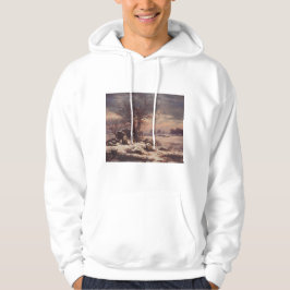 Vordingborg in de winter door J.C. Dahl Fine Art Hoodie