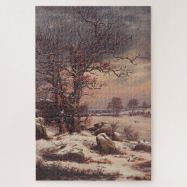Vordingborg in de winter door J.C. Dahl Fine Art Legpuzzel