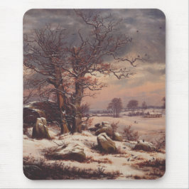 Vordingborg in de winter door J.C. Dahl Fine Art Muismat
