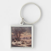 Vordingborg in de winter door J.C. Dahl Fine Art