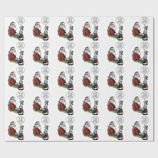 Vorig jaar Kerstman Cadeaupapier (Vlak)