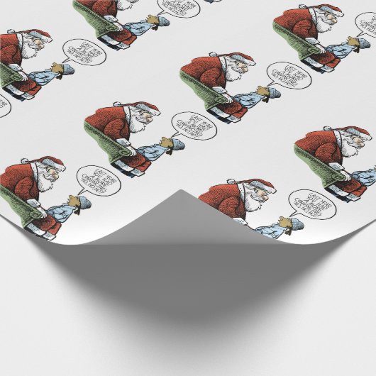 Vorig jaar Kerstman Cadeaupapier (Hoek)