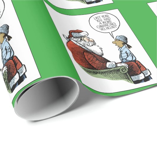 Vorig jaar Kerstman Cadeaupapier (Rol Hoek)