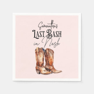 Vorige Bash in Nash Bachelorette Cowgirl Boots Pin Servet