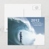 Vorige dag in Londen - een Tsunami Engulfs Londen Briefkaart (Voorkant / Achterkant)