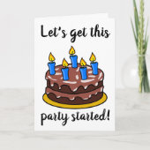 VORIGE DAG LATEN WE DEZE PARTIJ BEGINNEN KAART (Voorkant)