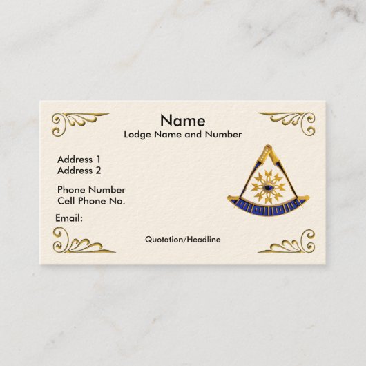 Vorige hoofdprofiel/Visitekaartje Visitekaartje (Voorkant)