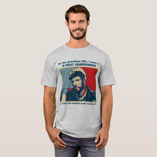 Vorige leven U-boot Commander T-shirt (Voorkant volledig)
