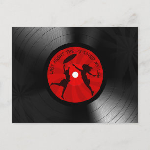 Vorige nacht heeft de DJ mijn leven in de azijn zw Briefkaart