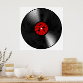 Vorige nacht heeft de DJ mijn leven in de azijn zw Poster (Keuken)