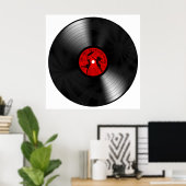 Vorige nacht heeft de DJ mijn leven in de azijn zw Poster (Thuiskantoor)