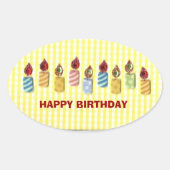 VORIGE verjaardag, Birthday Kandle Sticker (Voorkant)