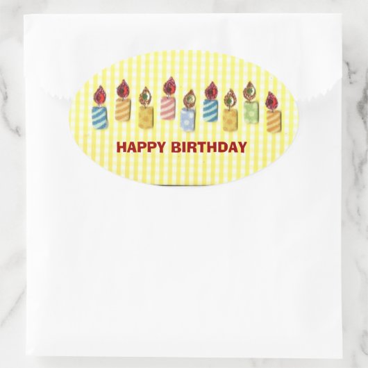VORIGE verjaardag, Birthday Kandle Sticker (Tas)