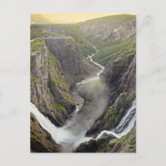 Voringsfossen waterfall in het briefkaart Noorwege (Voorkant)
