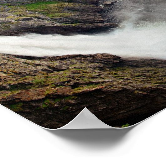 Voringsfossen waterfall in het poster Noorwegen (Hoek)