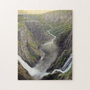 Voringsfossen waterval in de puzzel van Noorwegen