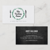 Vork and Knife Krans 3 Catering, Chef, Restaurant Visitekaartje (Voorkant / Achterkant)