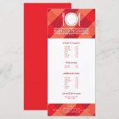 Vork, Bord, Knife Logo op Red Gingham Menu Flyer (Voorkant / Achterkant)