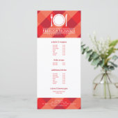 Vork, Bord, Knife Logo op Red Gingham Menu Flyer (Staand voorkant)