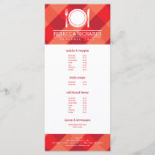 Vork, Bord, Knife Logo op Red Gingham Menu Flyer (Voorkant)