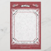 Vork dennenappels Kerst vakantie menu briefpapier (Voorkant)