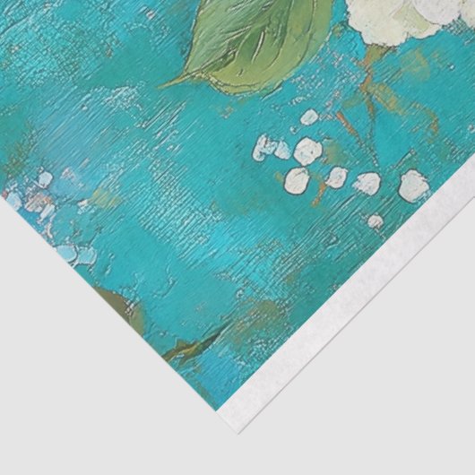  vork en hortensia ontwerp tissuepapier (Detail)