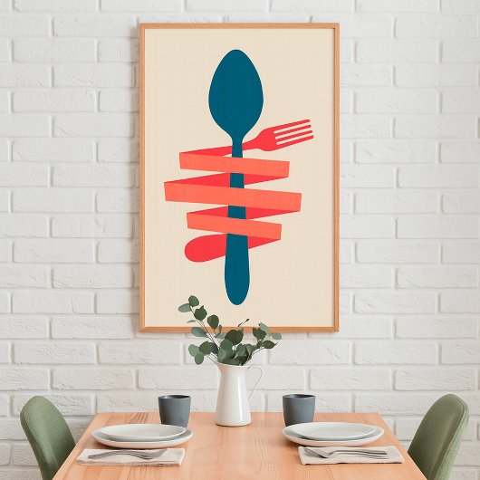 Vork en lepel poster