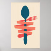 Vork en lepel poster (Voorkant)