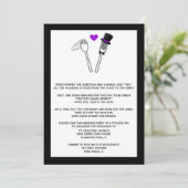 Vork en lepel repetitie diner uitnodiging (Staand voorkant)