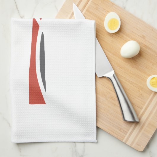 Vork- en lepelontwerp theedoek (Quarter Fold)