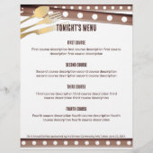 vork geplakt tomatenlepel mes in het recept (Voorkant)