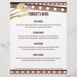 vork geplakt tomatenlepel mes in het recept