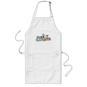 Vork het maar Funny Food Punt Grafische T-Shirt Lang Schort