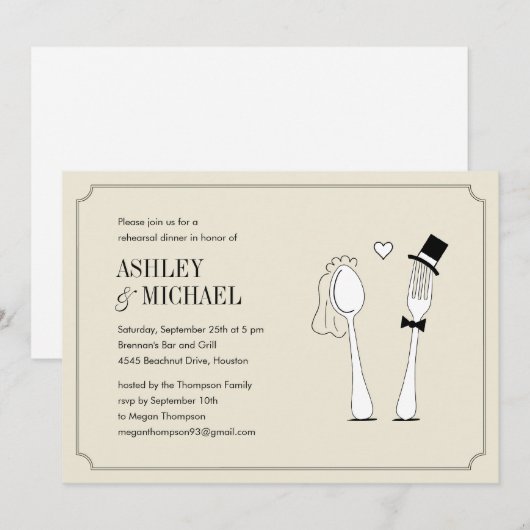 vork houdt van spon repetitie van binnenuit kaart (Voorkant / Achterkant)